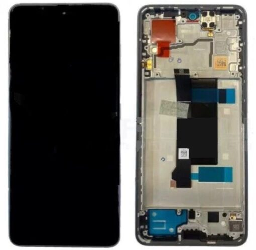 LCD screen Xiaomi Poco X6 5G with touch screen with frame Blue (compatible with Redmi Note 13 Pro 5G) original (service pack)