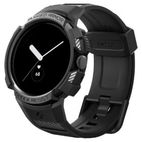 Kaitseümbris kellarihmaga Rugged Armor Pro, Google Pixel Watch 3 (41mm) / Watch 2 / Watch, must, Spigen