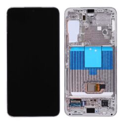 LCD screen Samsung S901 S22 5G with touch screen and frame White original (service pack)