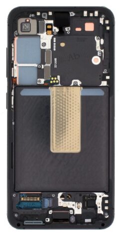 LCD screen Samsung S911 S23 5G with touch screen and frame Phantom Black original (service pack)