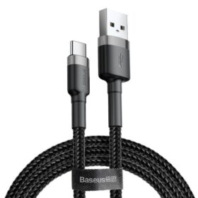USB-kaabel USB-C otsikuga, 1m, must, vastupidav, Baseus