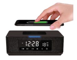 Bluetooth portable speaker OMEGA (PMGQ15B) (wireless charging function) black