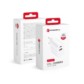 Charger Forcell (1xUSB-C;1xUSB 3A 30W) white