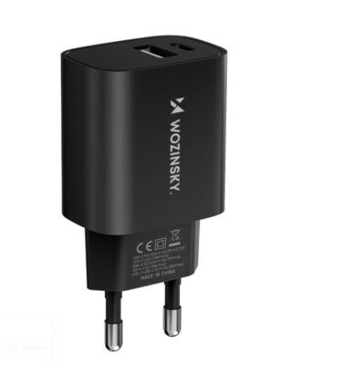 Charger Wozinsky (WGWCB) (1xUSB-C;1xUSB 3A 20W) black