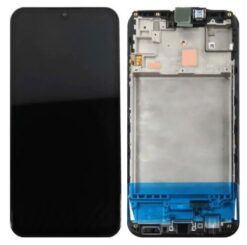 LCD screen Samsung M156 M15 5G with touch screen and frame Black original (service pack)