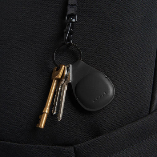 Ümbris võtmehoidjaga Apple AirTag jaoks, must, naturaalsest nahast, Mujjo - Image 5