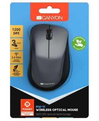 Mouse CANYON CNE-CMSW11B wireless, black