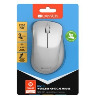 Mouse CANYON CNE-CMSW11PW wireless, white