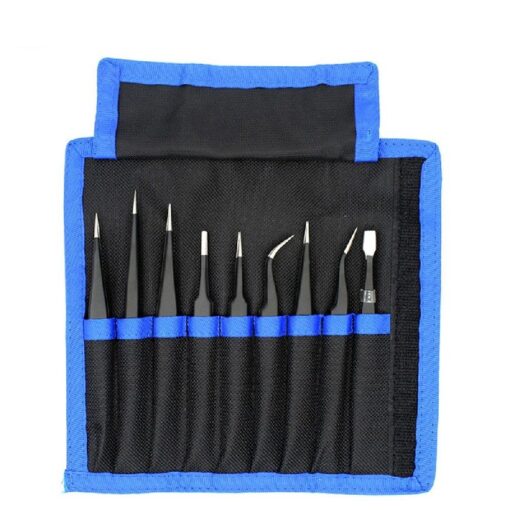 Tweezers Set UF-TOOLS - ESD-9 (9pcs)