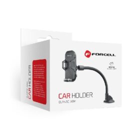 Universal car phone holder Forcell (17cm) Long arm dashboard mounting, black