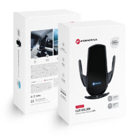 Wireless car charger+holder Forcell (HS1) (15W) with automatic lock