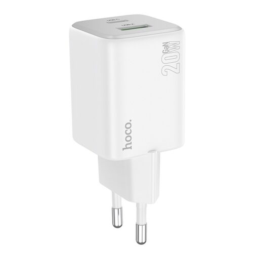 Laadija Hoco N41 20W GaN USB-A/USB-C valge - Image 2