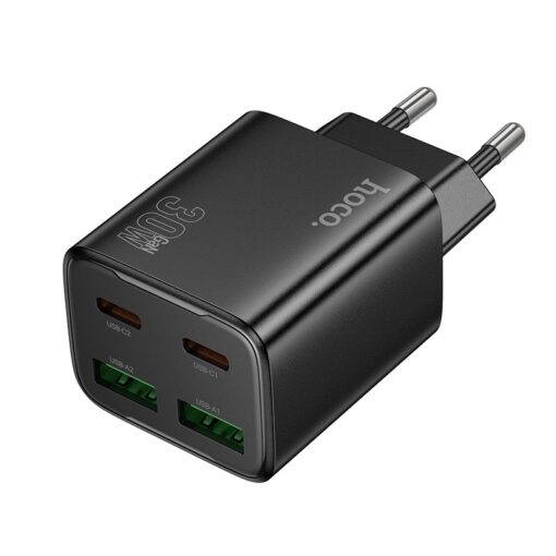 Laadija Hoco N56 30W GaN 2xUSB-C/2xUSB-A must