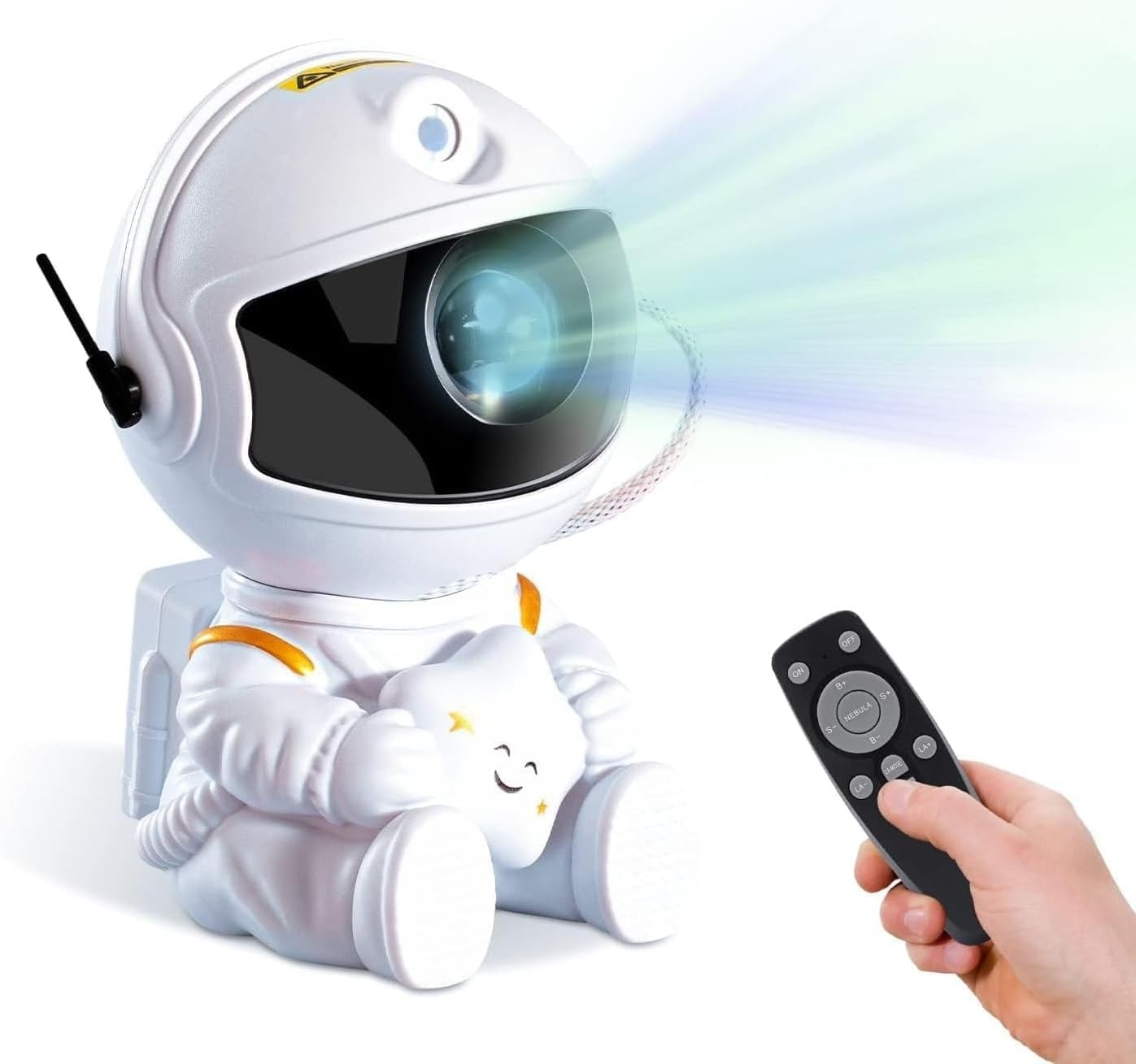 LED 3D galaktika ja tähe projektor Reach Mini Astronaut, valge