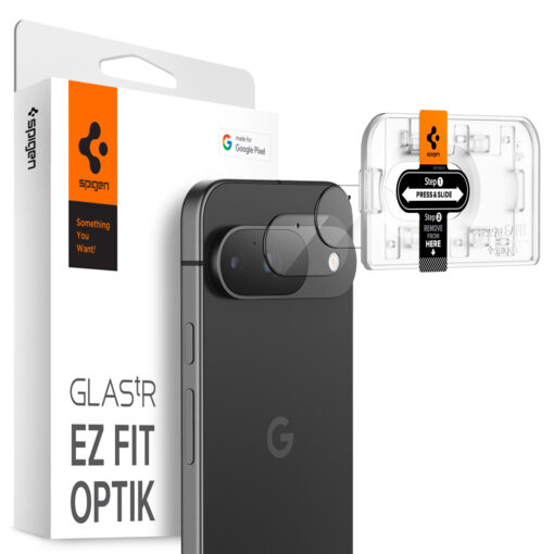 Tagakaamerate kaitseklaas EZ Fit Optik, Google Pixel 9, komplektis 2tk, läbipaistev, Spigen