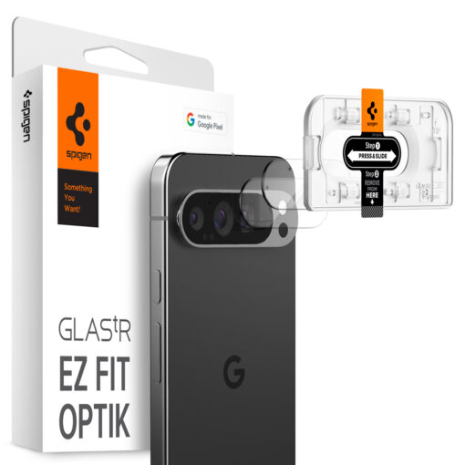 Tagakaamerate kaitseklaas EZ Fit Optik, Google Pixel 9 Pro, komplektis 2tk, läbipaistev, Spigen