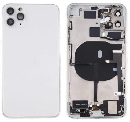 Battery cover iPhone 11 Pro Max Silver full with flex original (used Grade B)