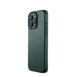Kaitseümbris Apple iPhone 16 Pro Max, tumeroheline, MagSafe, naturaalsest nahast, Mujjo