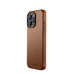Kaitseümbris Apple iPhone 16 Pro Max, pruun, MagSafe, naturaalsest nahast, Mujjo