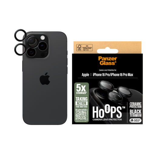 Tagakaamerate kaitseklaasid Hoops Ceramic, Apple iPhone 16 Pro / 16 Pro Max, PanzerGlass - Image 2