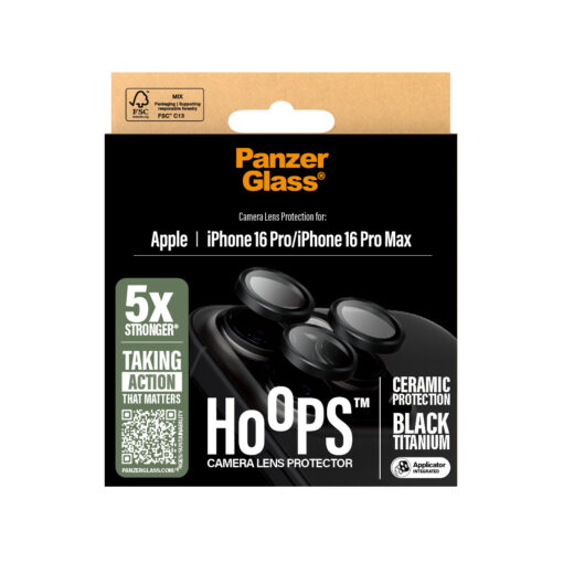 Tagakaamerate kaitseklaasid Hoops Ceramic, Apple iPhone 16 Pro / 16 Pro Max, PanzerGlass - Image 3