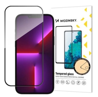 Screen protection glass "Wozinsky 5D Full Glue" Apple iPhone 16 Plus case-friendly black