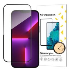 Screen protection glass "Wozinsky 5D Full Glue" Apple iPhone 16 Pro case-friendly black
