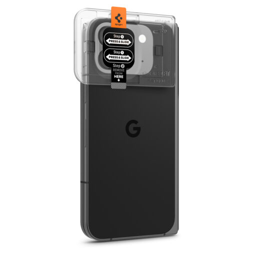 Tagakaamerate kaitseklaas Optik EZ Fit, Google Pixel 9 Pro Fold, komplektis 2tk, läbipaistev, Spigen - Image 3