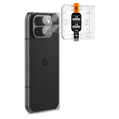 Tagakaamerate kaitseklaas Optik EZ Fit, Google Pixel 9 Pro Fold, komplektis 2tk, läbipaistev, Spigen - Image 8