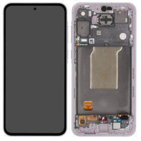 LCD screen Samsung A556 A55 5G with touch screen and frame Awesome Lilac original (service pack)