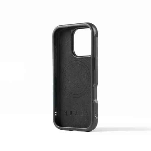 Kaitseümbris Shield Case, Apple iPhone 16 Pro, must, MagSafe, naturaalsest nahast tagaküljega, Mujjo - Image 2