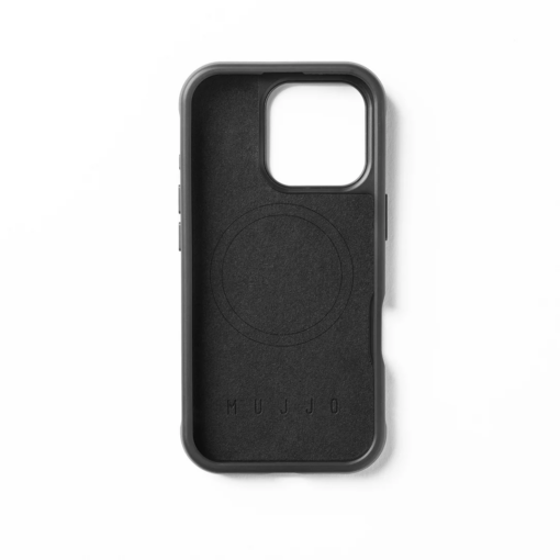 Kaitseümbris Shield Case, Apple iPhone 16 Pro, must, MagSafe, naturaalsest nahast tagaküljega, Mujjo - Image 5