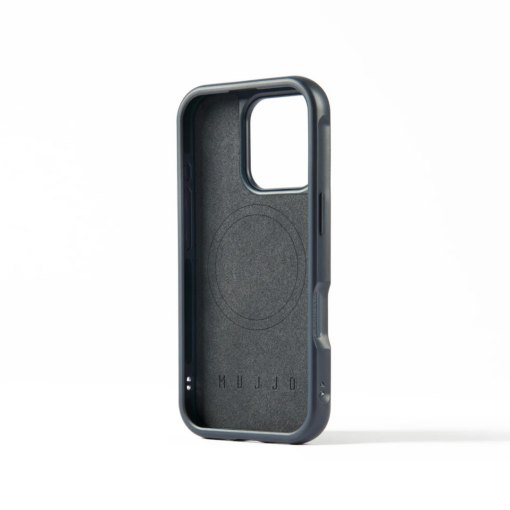 Kaitseümbris Shield Case, Apple iPhone 16 Pro, sinakashall, MagSafe, naturaalsest nahast tagaküljega, Mujjo - Image 2