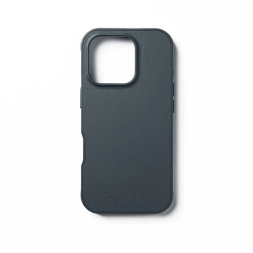 Kaitseümbris Shield Case, Apple iPhone 16 Pro, sinakashall, MagSafe, naturaalsest nahast tagaküljega, Mujjo - Image 6