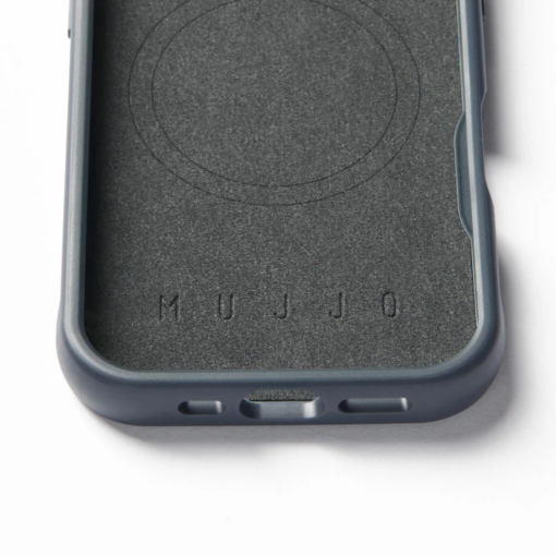Kaitseümbris Shield Case, Apple iPhone 16 Pro, sinakashall, MagSafe, naturaalsest nahast tagaküljega, Mujjo - Image 8