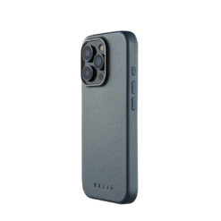 Kaitseümbris MaizCase, Apple iPhone 16 Pro, sinakashall, MagSafe, (bio)nahast, Mujjo