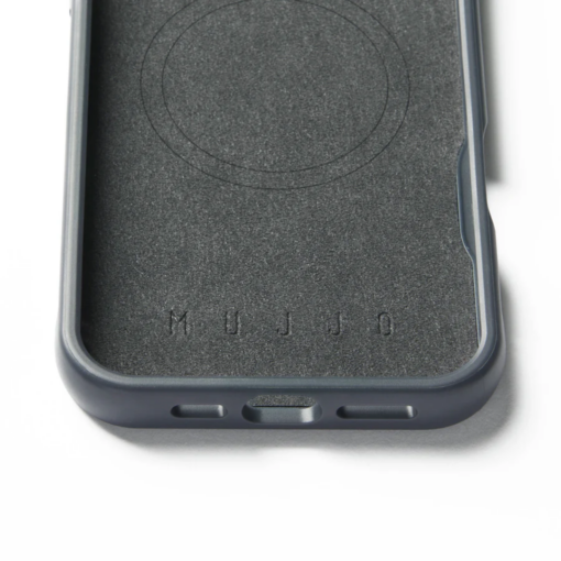 Kaitseümbris Shield Case, Apple iPhone 16 Pro Max, sinakashall, MagSafe, naturaalsest nahast tagaküljega, Mujjo - Image 8