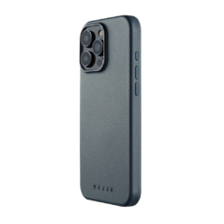 Kaitseümbris MaizCase, Apple iPhone 16 Pro Max, sinakashall, MagSafe, (bio)nahast, Mujjo
