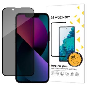Screen protection glass "Wozinsky Privacy 5D Full Glue" Apple iPhone 14/13/13 Pro case-friendly Anti Spy
