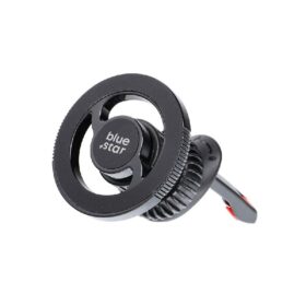 Universal car phone holder Blue Star (Lock x1) Magnetic (MagSafe) for using on ventilation grille, magnetic fixing, black