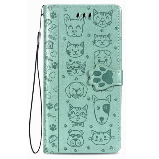 Telefoniümbris Cat-Dog Samsung A566 A56 5G roheline