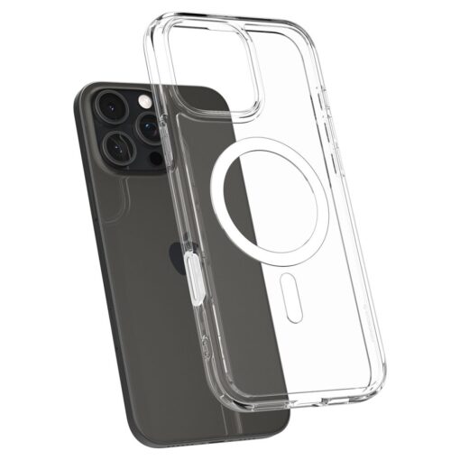 Kaitseümbris Ultra Hybrid T (MagFit + Camera Control), Apple iPhone 16 Pro, läbipaistev valge MagSafe ringiga, kaamera nupuga, Spigen - Image 8