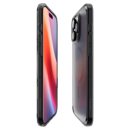 Kaitseümbris Ultra Hybrid T (MagFit + Camera Control), Apple iPhone 16 Pro, tume läbipaistev tumehalli MagSafe ringiga, kaamera nupuga, Spigen - Image 6