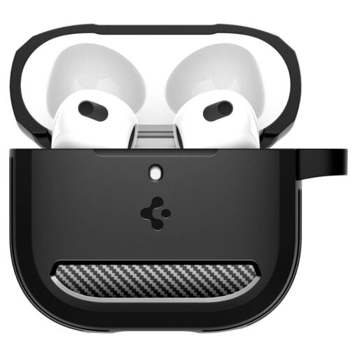 Kaitseümbris Rugged Armor, Apple AirPods 4, must, Spigen - Image 3