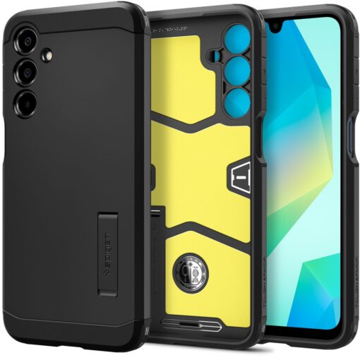 Kaitseümbris Tough Armor, Samsung Galaxy A16 / A16 5G, must, tugijalaga, Spigen