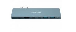 Adapter CANYON DS-8 Thunderbolt 4K HUB (2xUSB-C, 2xUSB 3.0, HDMI, 3.5mm) grey