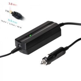 Car charger for laptop Akyga AK-ND-38 (19V / 3.16A 60W 5.5 x 3.0mm + pin) SAMSUNG 1.2m