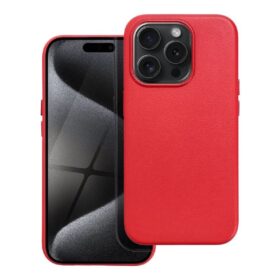 Case Leather Mag Cover (MagSafe) for iPhone 15 Pro Max red