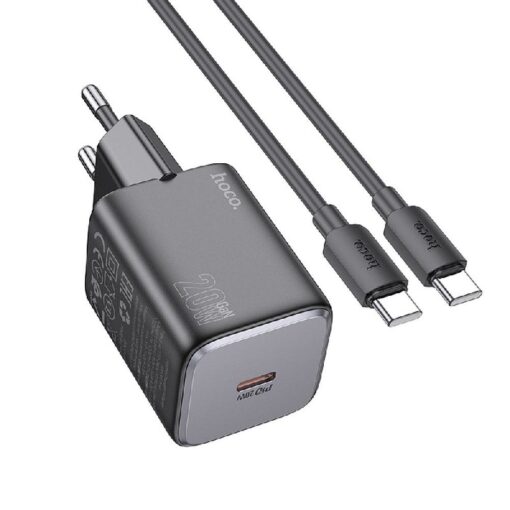 Charger HOCO (N40) + "USB-C to USB-C" (1xUSB-C 20W) black