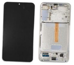 LCD screen Samsung S906 S22 Plus with touch screen and frame Pink Gold original (service pack)